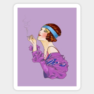 Smoking Lady Sticker